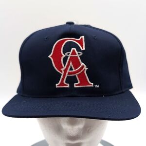 MLB| NWOT Vintage California Angels Blue Sports Cap Snap Back Grey Brim